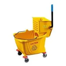 [OT0004] TOBO PLASTICO C/RUEDAS Y ESCURRIDOR DE MOPA