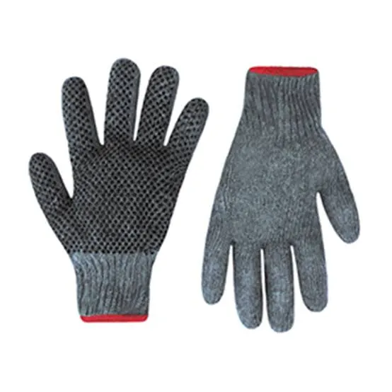GUANTES DE PUNTO DE PVC BLANCO O GRIS (PAR)