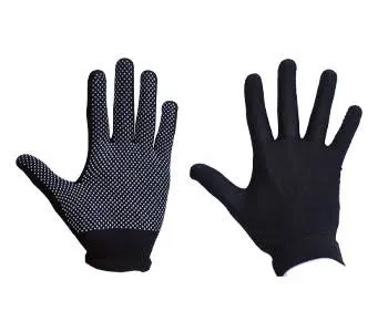 [PM0006] GUANTES C/PUNTO DE PVC NEGRO (PAR)