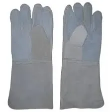 GUANTE DE CARNAZA, PROTECCION PALMA Y 5 DEDOS, 16" (PAR)