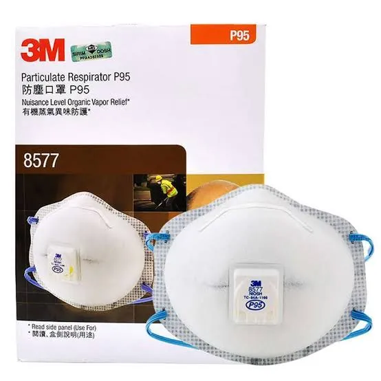 [PR0015] RESPIRADOR PARA PARTÍCULAS 3M 8577 CON ALIVIO DE NIVELES MOLESTOS DE VAPORES ORGÁNICOS